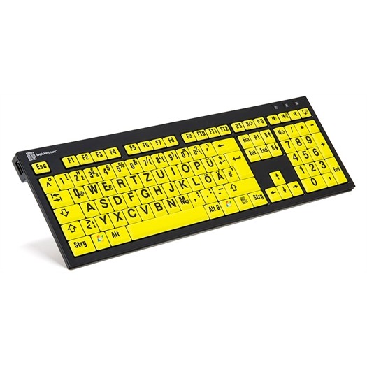 LogicKeyboard XL-Print Black on Yellow inkl.LL DE (PC/Nero)