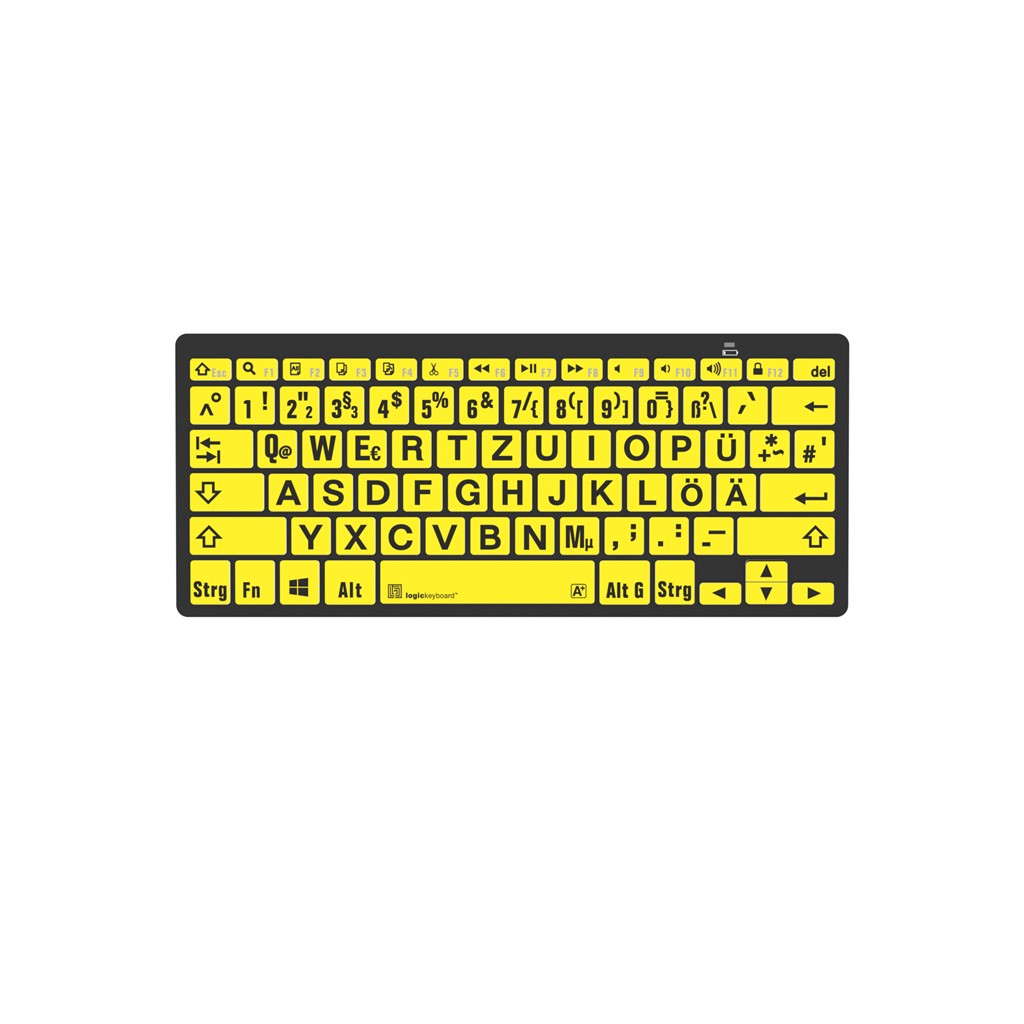 LogicKeyboard XL-Print Black on Yellow DE (PC/BT)