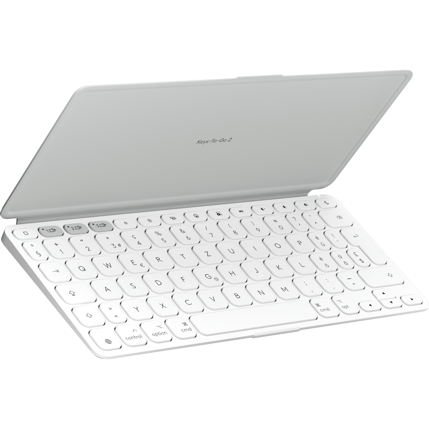 Logitech Keys-To-Go 2 Pale Grey - mobile kabellose Tastatur fr Tablets & Notebooks