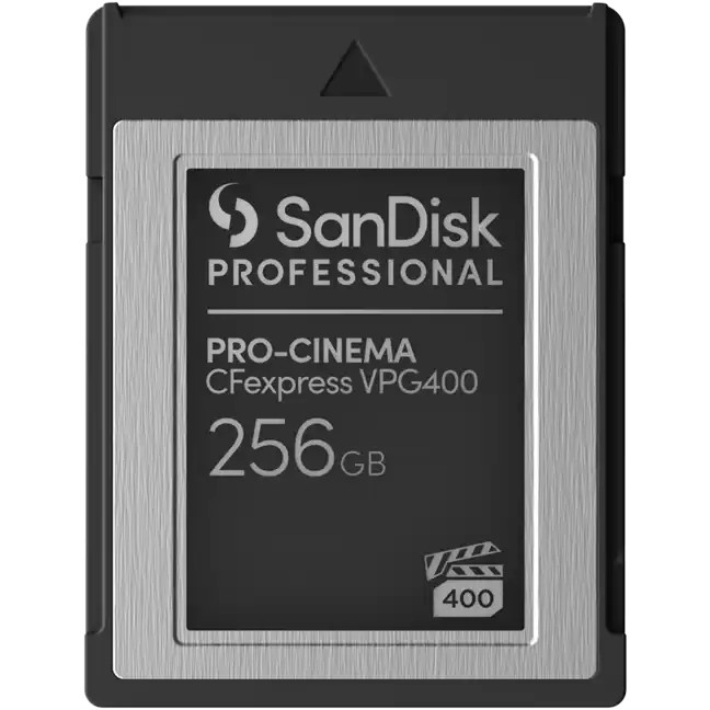 CARD SANDISK Professional PRO-CINEMA 256GB CFexpress VPG400 Type B Card upto 1700MB/s Read 1400MB/s Write