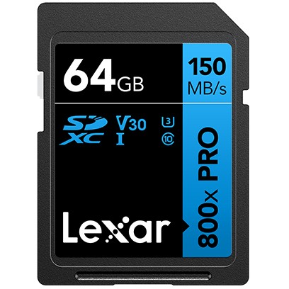 CARD Lexar SDXC 800x Pro 64GB 150MB/s C10 V10 U1