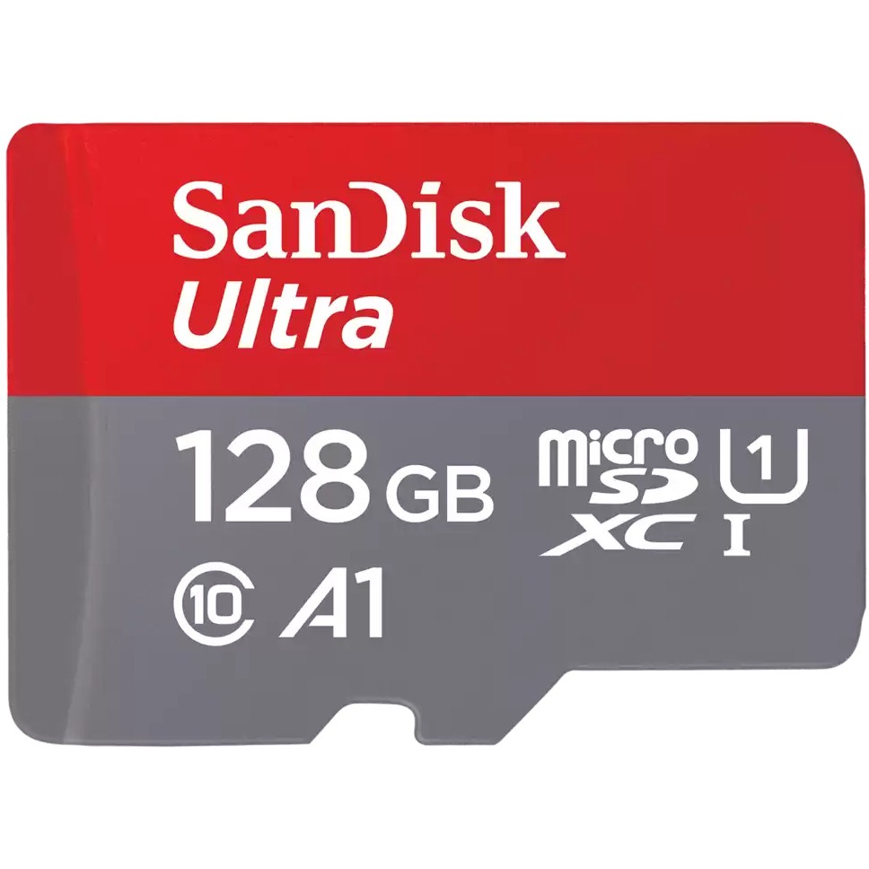 CARD SanDisk Ultra - Flash-Speicherkarte (microSDXC-an-SD-Adapter inbegriffen) - 128 GB