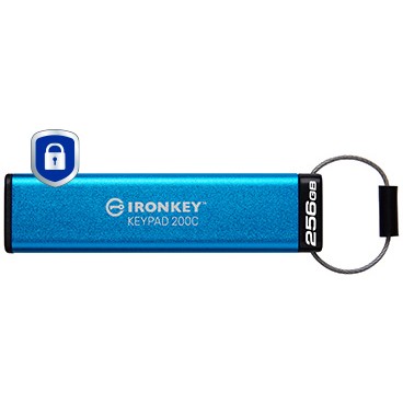 STICK 256GB Kingston IronKey Keypad 200C AES-256 USB-C retail