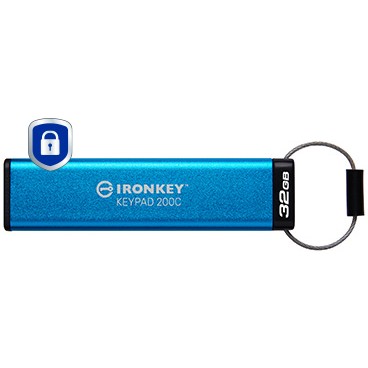 STICK 32GB Kingston IronKey Keypad 200C AES-256 USB-C retail