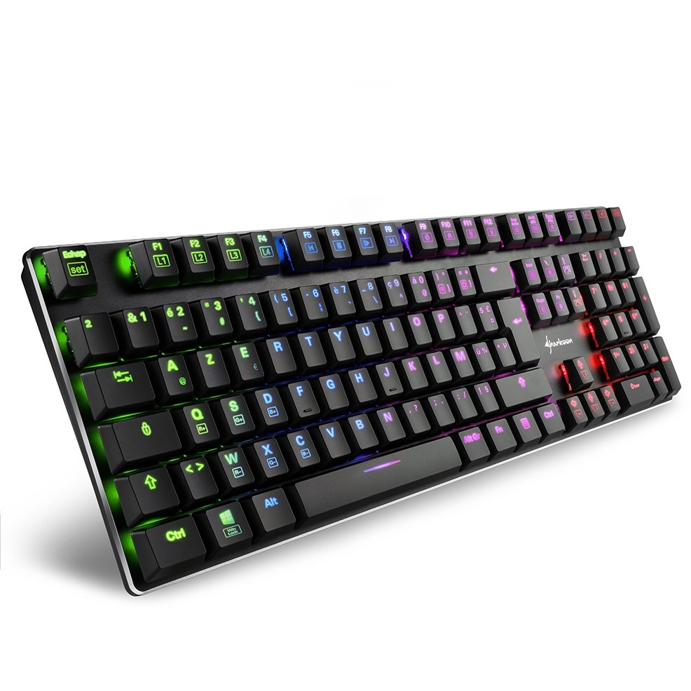 Sharkoon PureWriter RGB (schwarz. FR-Layout. Kailh Choc Low Profile Blue)