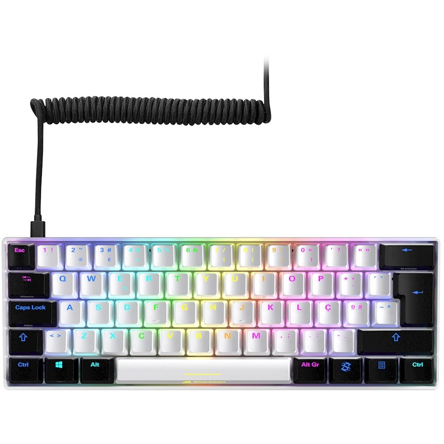 Sharkoon SKILLER SGK50 S4 (wei/schwarz. ES-Layout. Kailh Red)