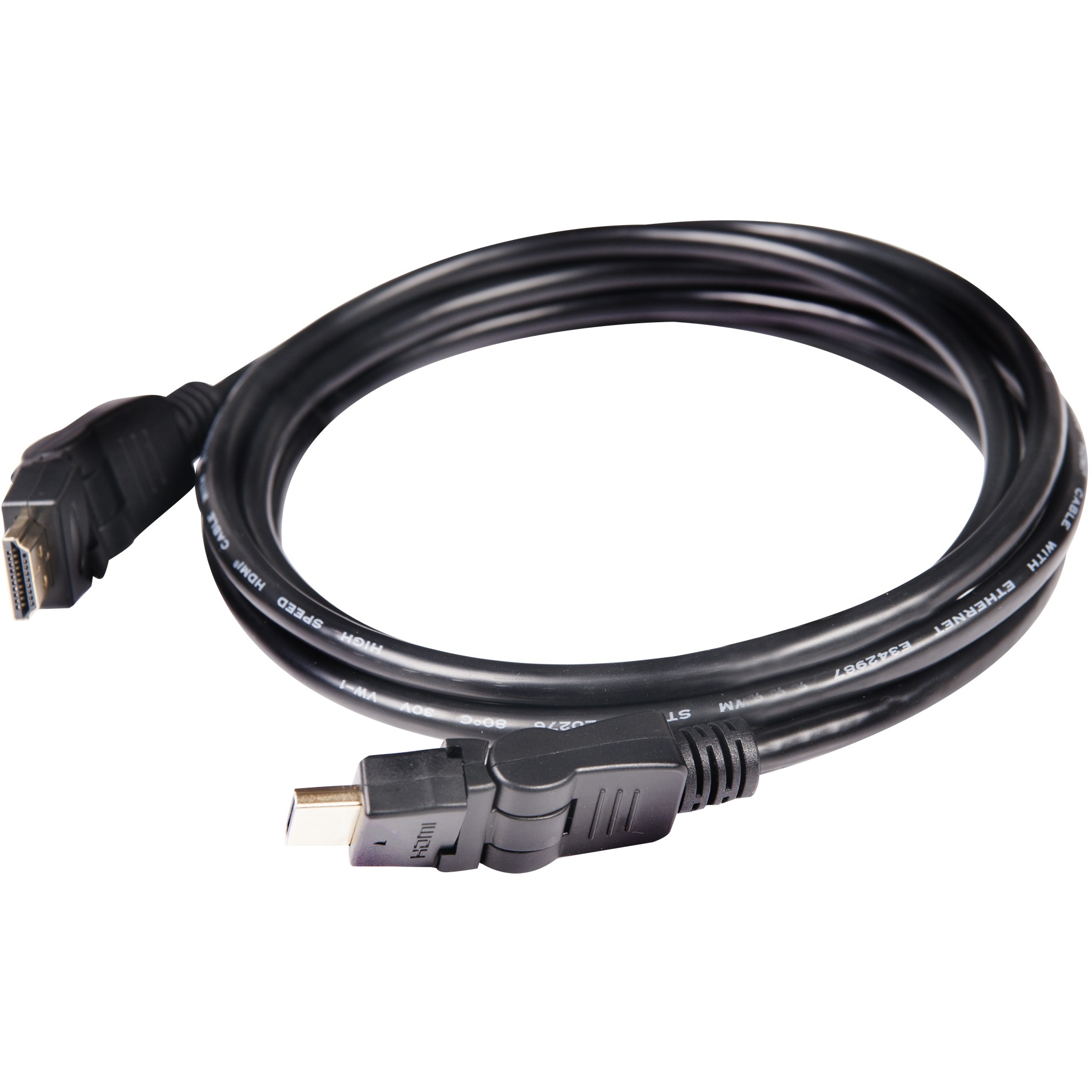 Club3D HDMI-Kabel A -> A 2.0 360° Drehbar 4K60Hz UHD 2 Meter retail