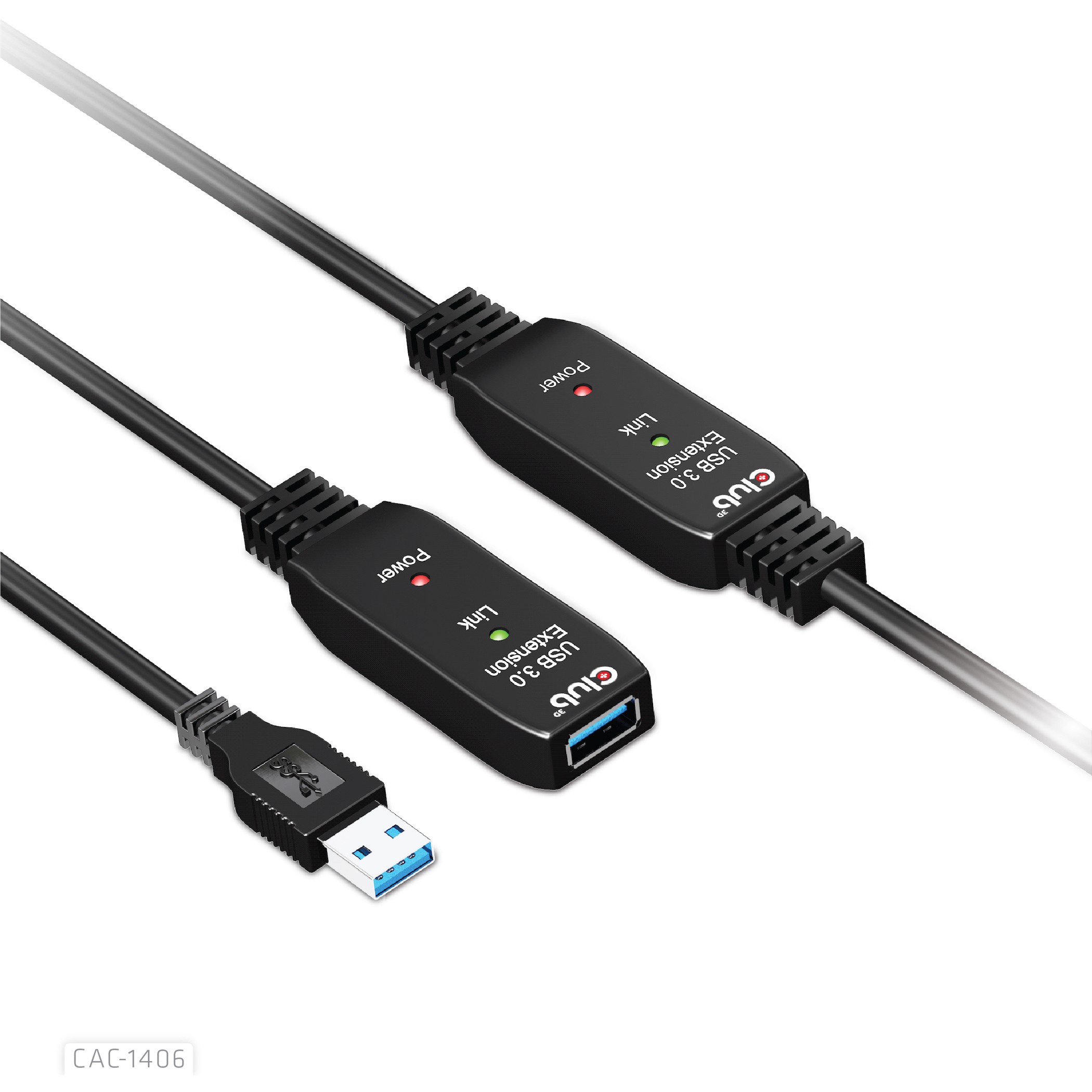 Club3D USB 3.2 A Verlängerungskabel 15m aktiv 5 Gbps St/Bu