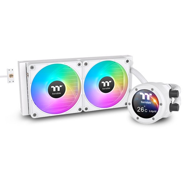 K Thermaltake Wasserkühlung TH240 V2 Ultra EX ARGB Sync All-In-One Liquid Cooler - Snow Edition