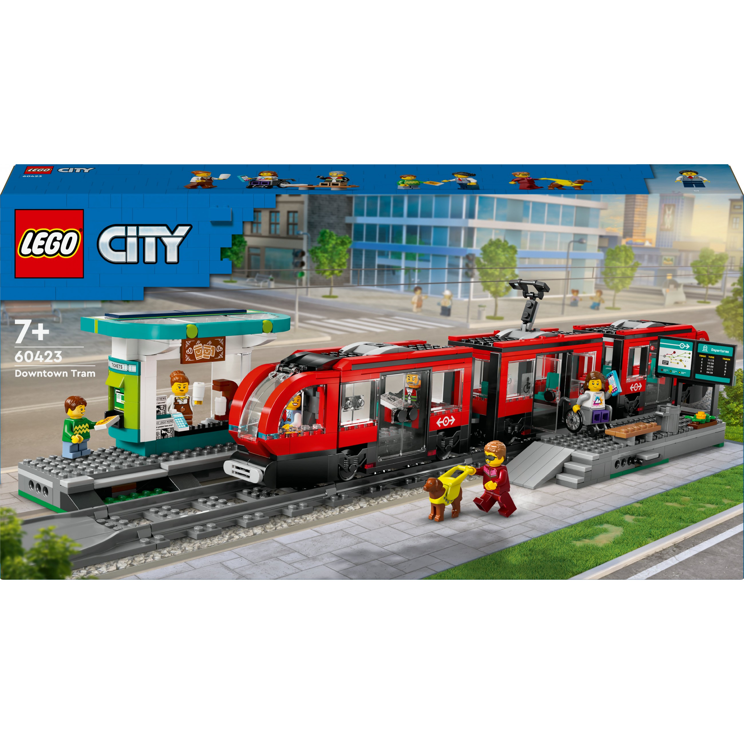 LEGO 60423 City Straenbahn mit Haltestelle