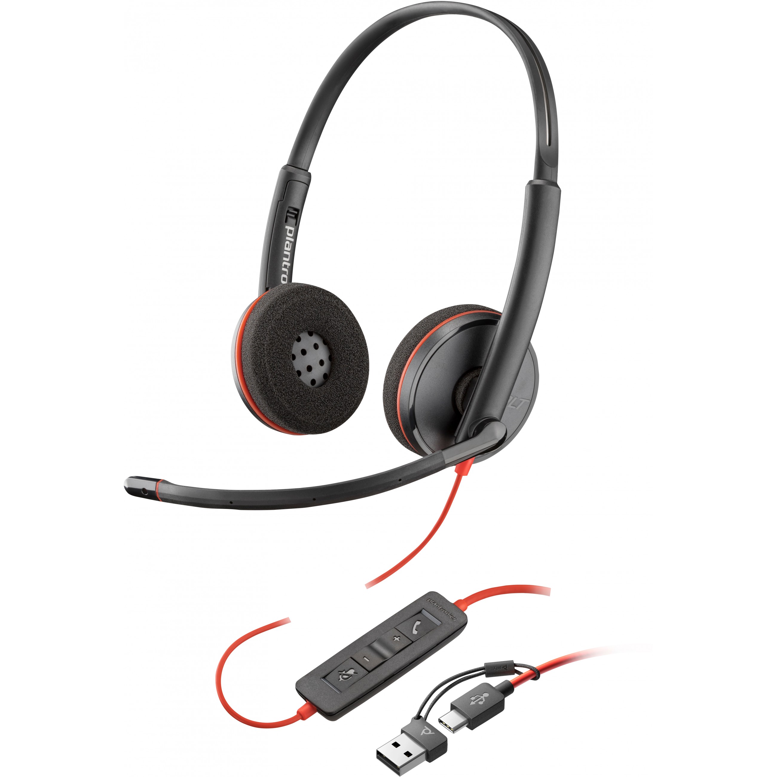 Poly Blackwire 3220 Kabelgebunden USB-A/C Schwarz
