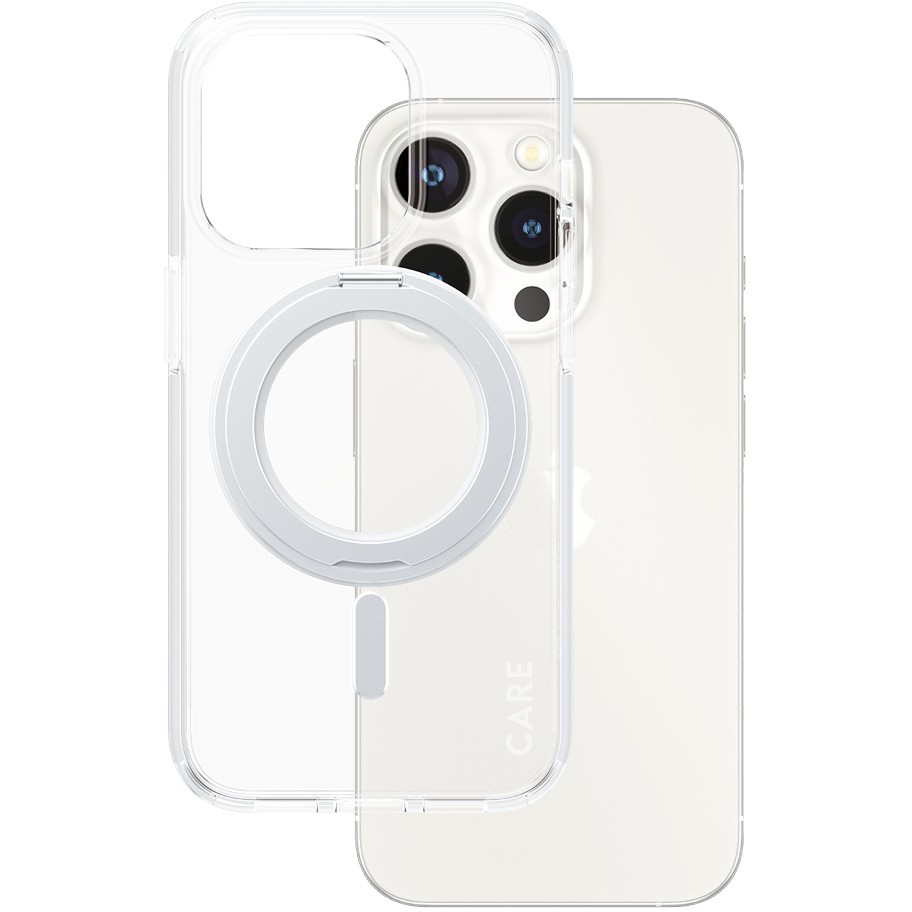 CARE Case Silver Kickstand & MagSafe iPhone 15 Pro
