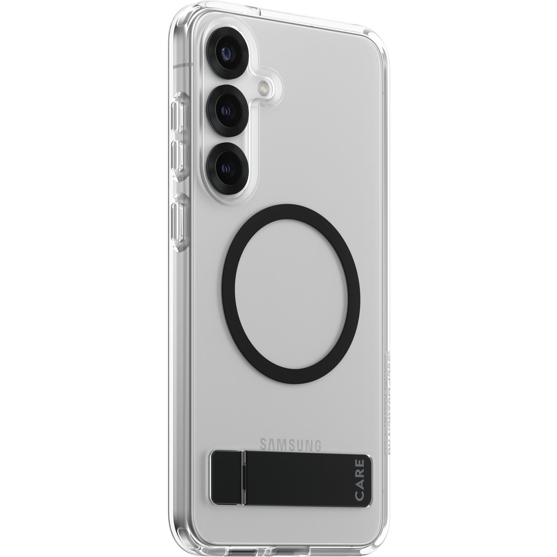 CARE Feature Case Clear w. Kickstand & QI Galaxy S25 Plus