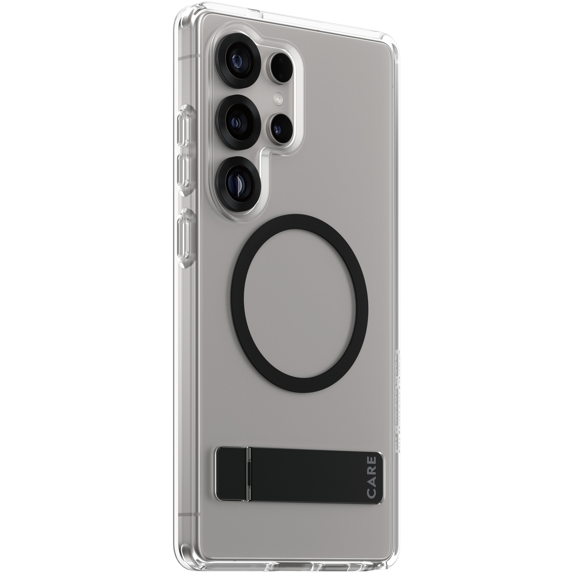CARE Feature Case Clear w. Kickstand & QI Galaxy S25 Ultra
