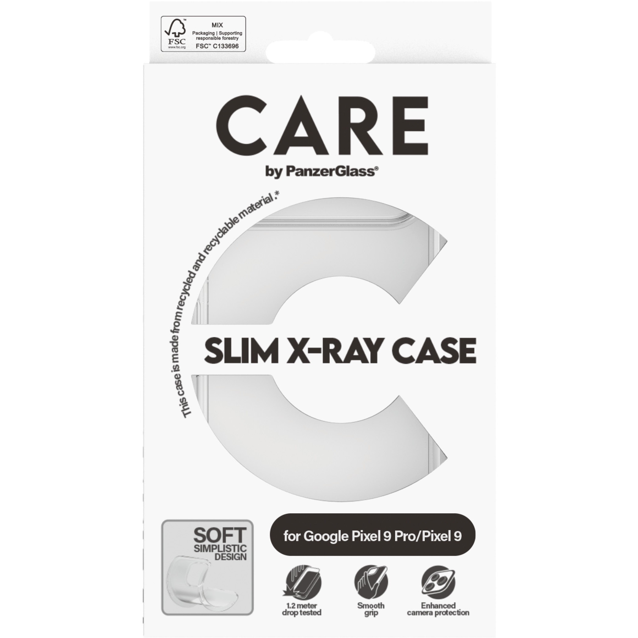CARE Fashionable Case X-Ray Soft Google Pixel 9 Pro/ 9 -clear