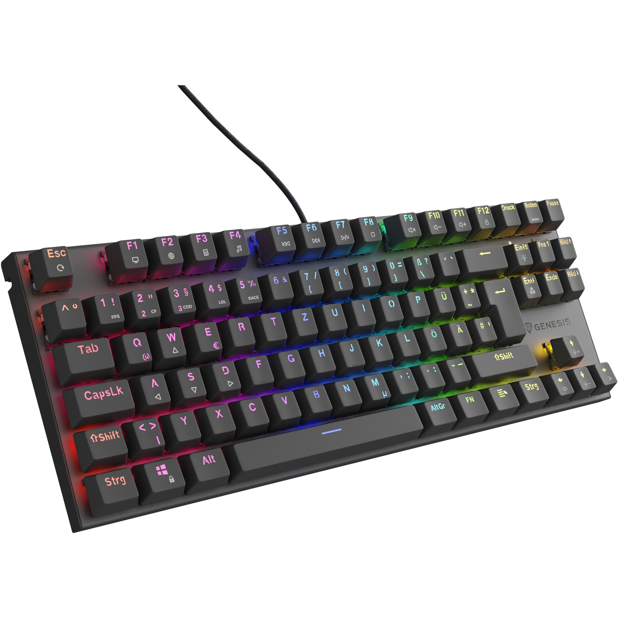 Genesis Gaming Tastatur THOR 303 TKL brown kabelgeb. (DE)