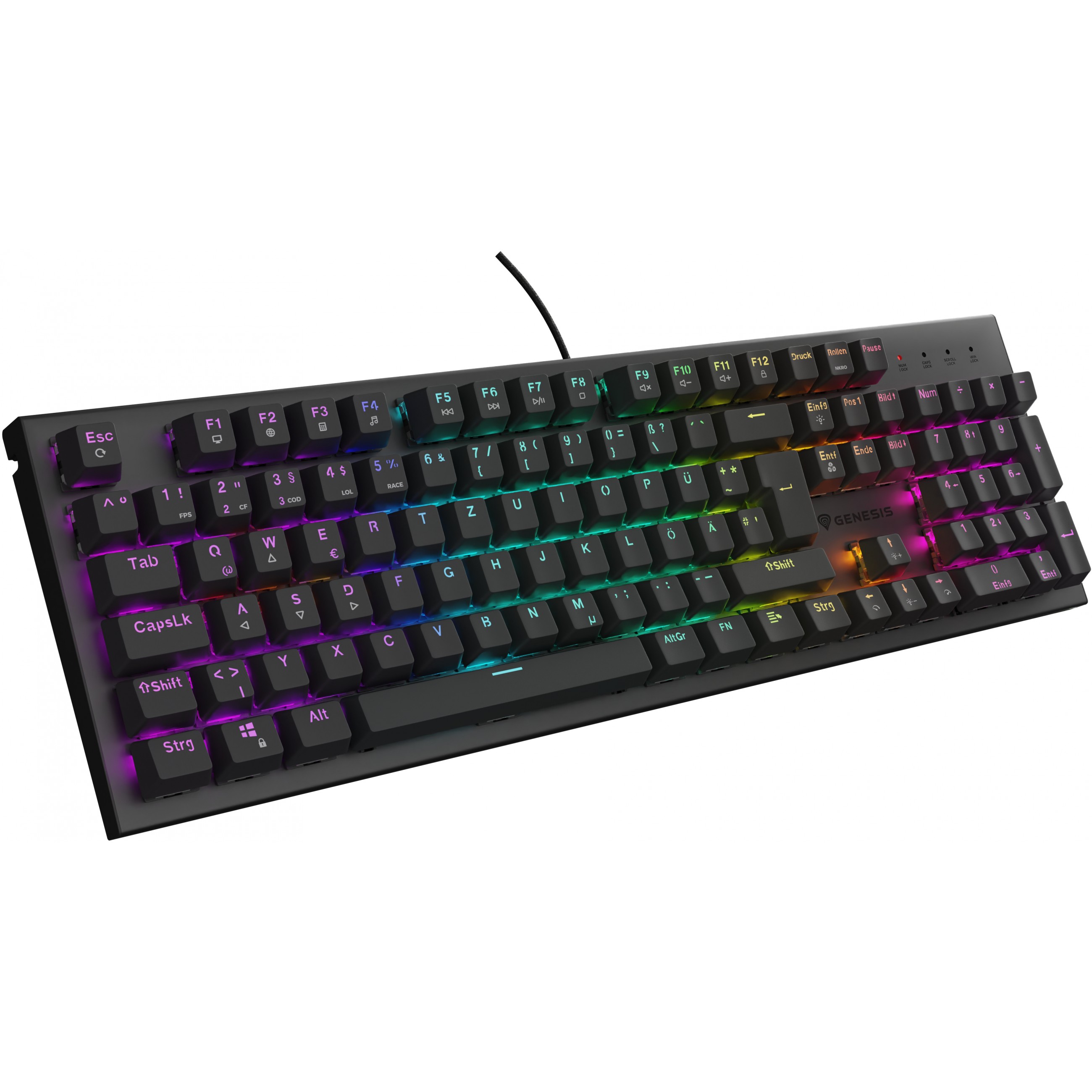 Genesis Gaming Tastatur THOR 303 brown kabelgeb. (DE)