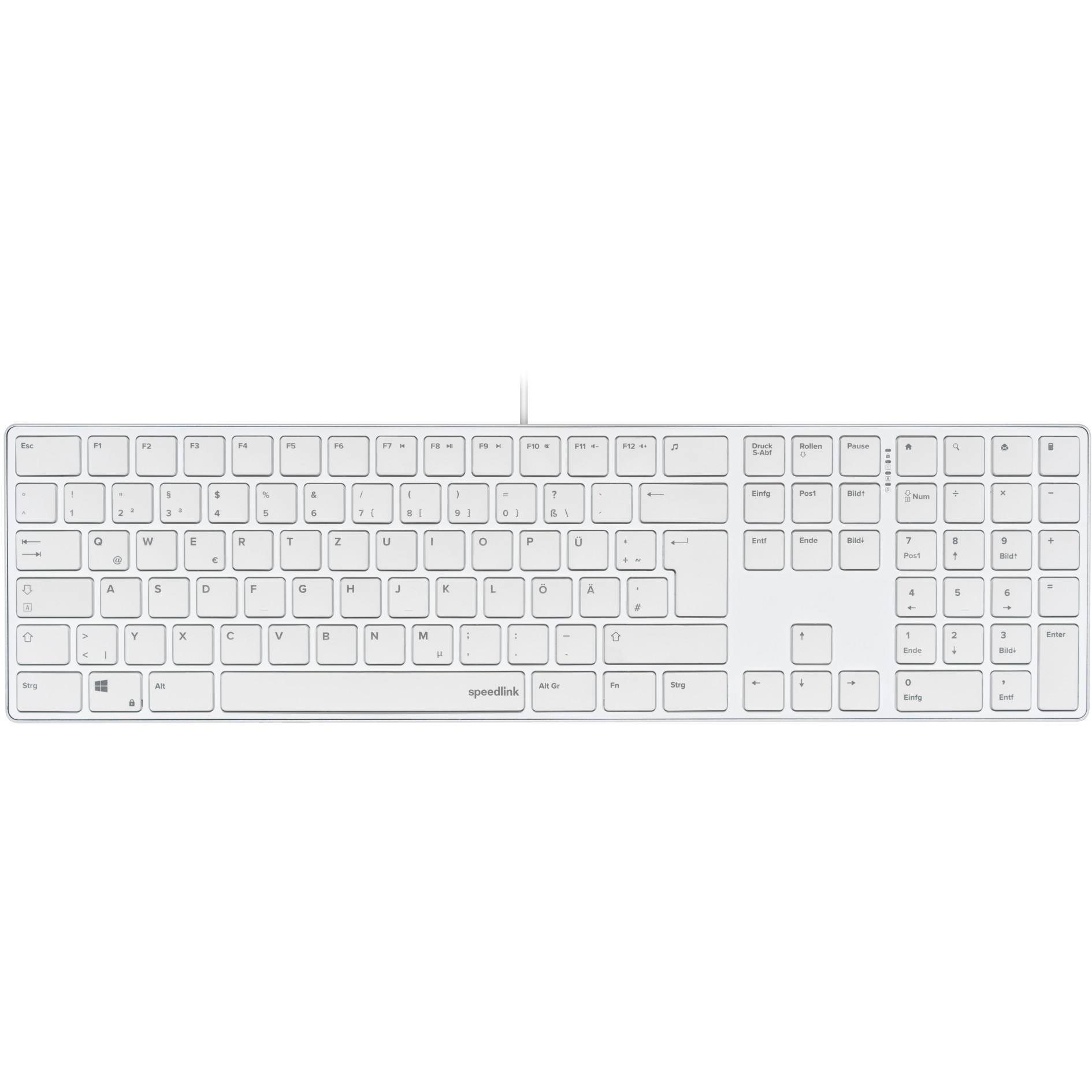 Speedlink Tastatur RIVA Slim Metal Scissor. weiss retail