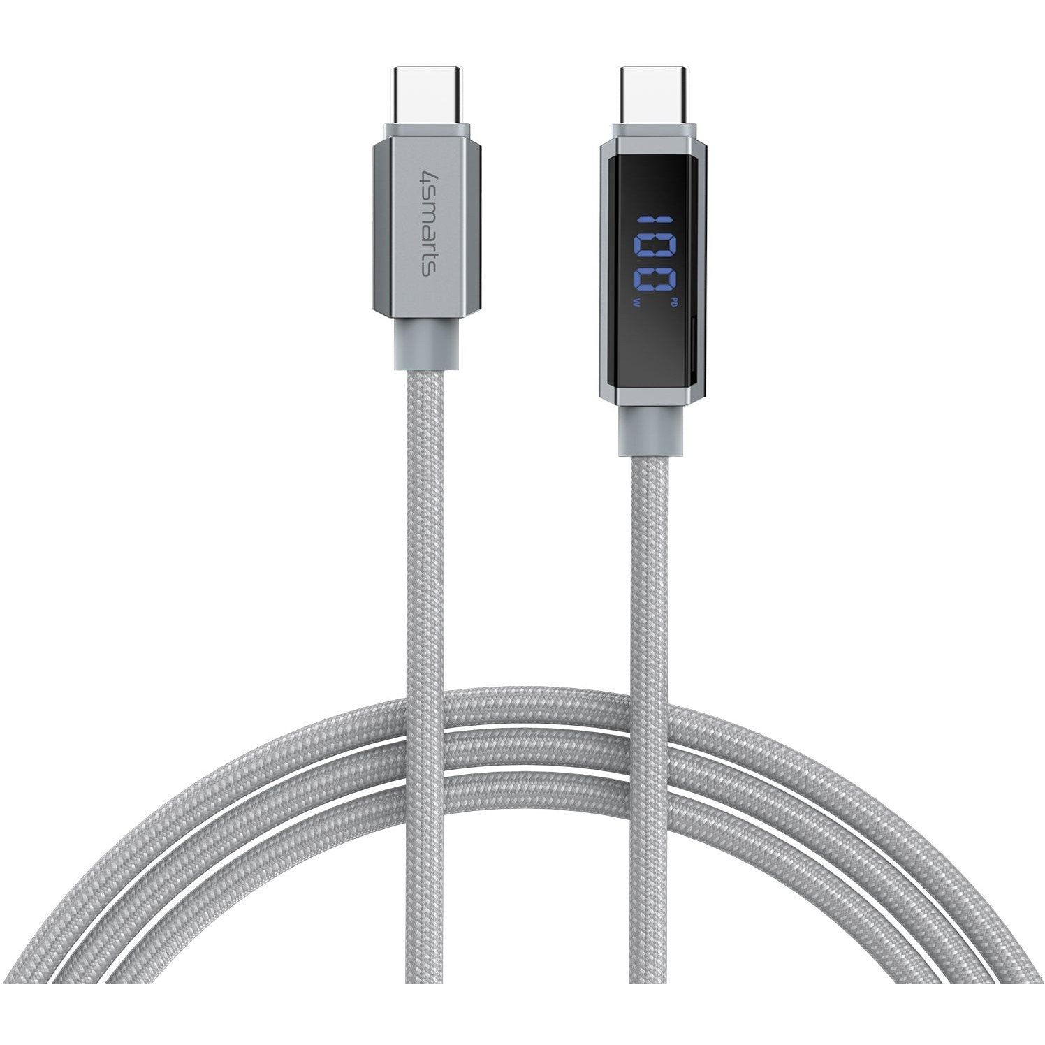 4smarts USB-C Kabel DigitCord 100W 1.5m. grau