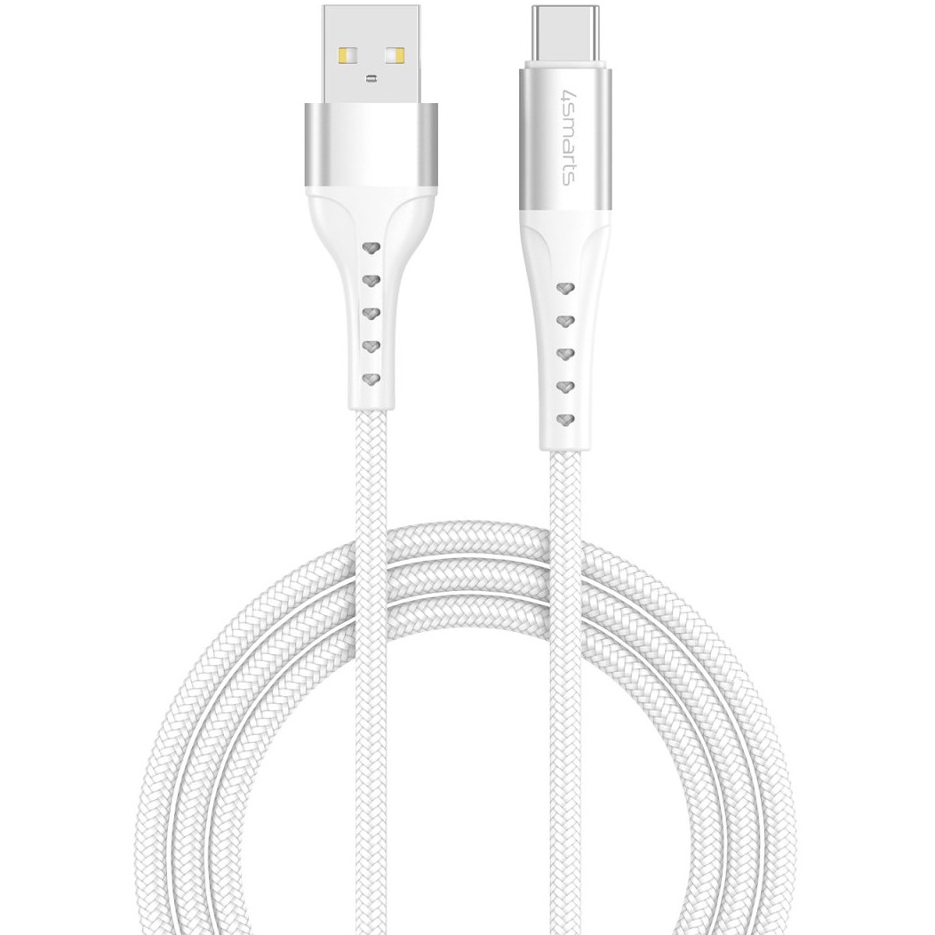 4smarts USB-A auf USB-C Kabel PrimeCord 18W 1.5m. weiss