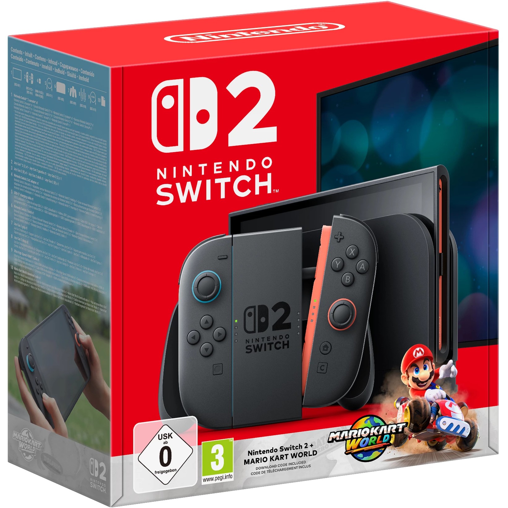 Nintendo Switch 2 + Mario Kart World-Set Schwarz