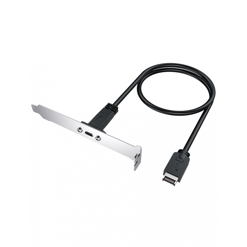 GRAUGEAR Verlängerungskabel mit PCI Blende.Type-E auf Type-C retail