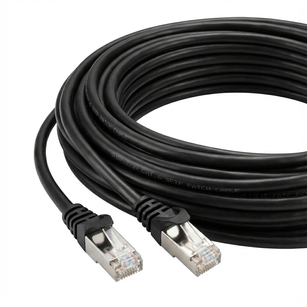 Sharkoon Patchkabel RJ45 Cat.6 SFTP (schwarz. 20 Meter)