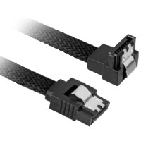 Sharkoon Kabel SATA III 90° sleeve 0.75m schwarz
