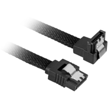 Sharkoon Kabel SATA III 90° sleeve 0.30m schwarz
