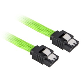 Sharkoon Kabel SATA III sleeve 0.30m grün