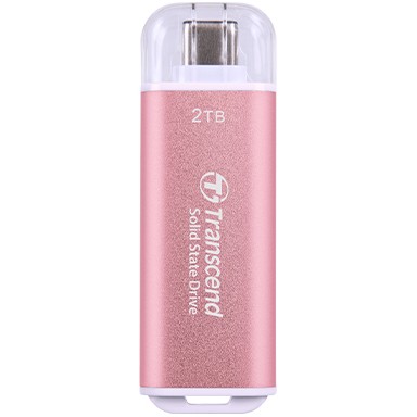 Transcend ESD300 - 2 TB - extern (tragbar) - USB 3.2 Gen 2x1 (USB-C Steckverbinder) - Rosy Pink