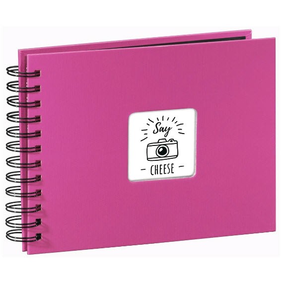 Hama Fine Art Spiral pink 24x17 50 schwarze Seiten 113674