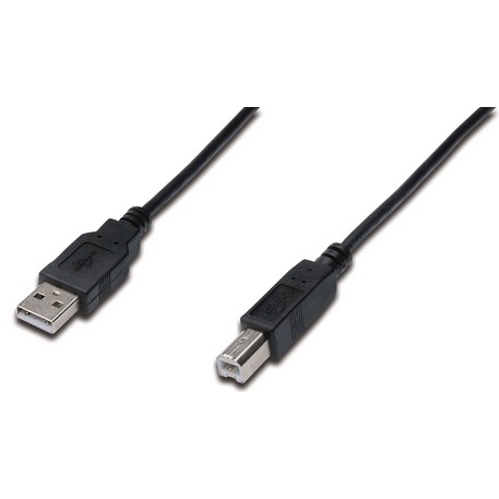 DIGITUS USB 2.0 Anschlusskabel Typ A -B St/St 3.0m sw