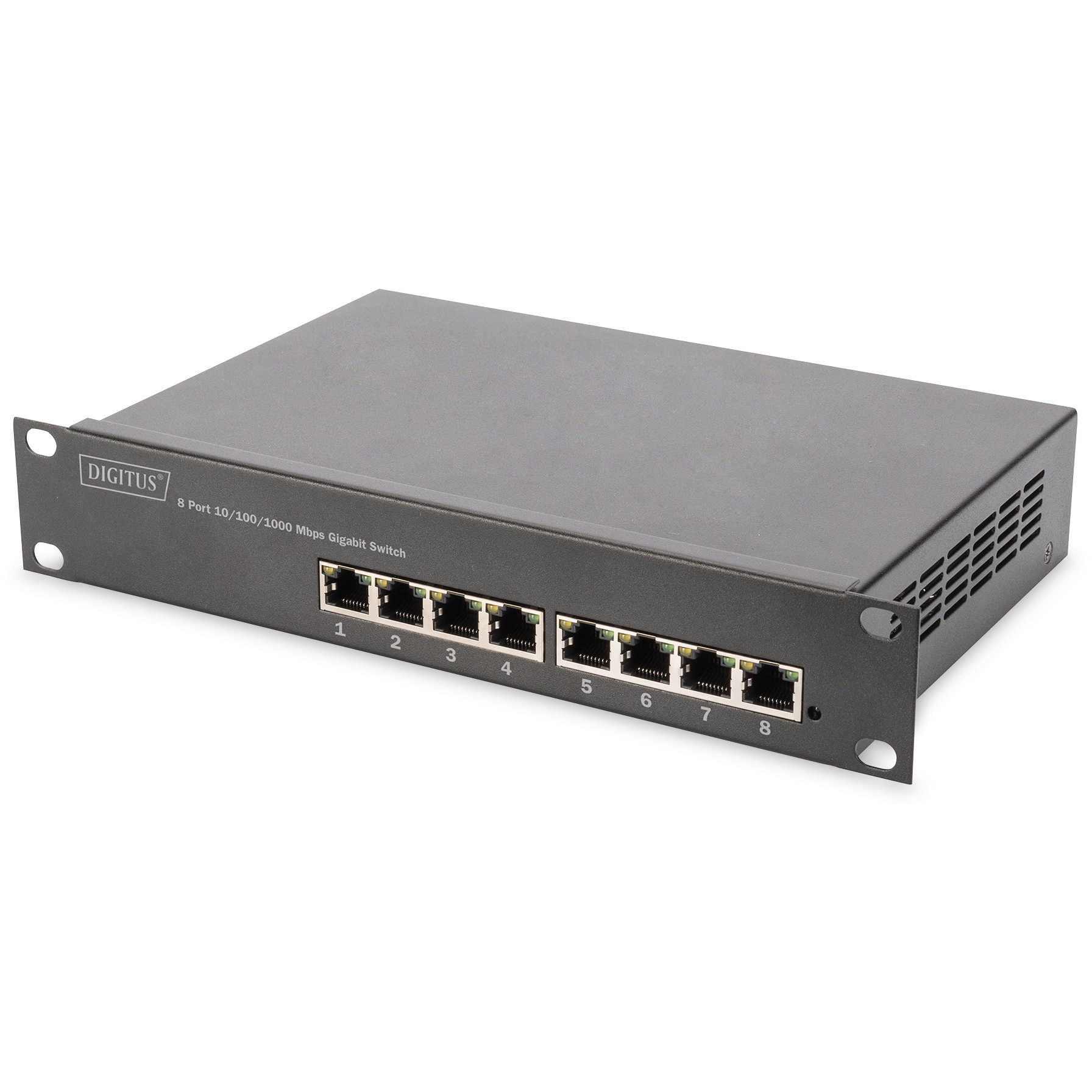 DIGITUS Switch 8-Port Gigabit 80W PoE Managed schwarz