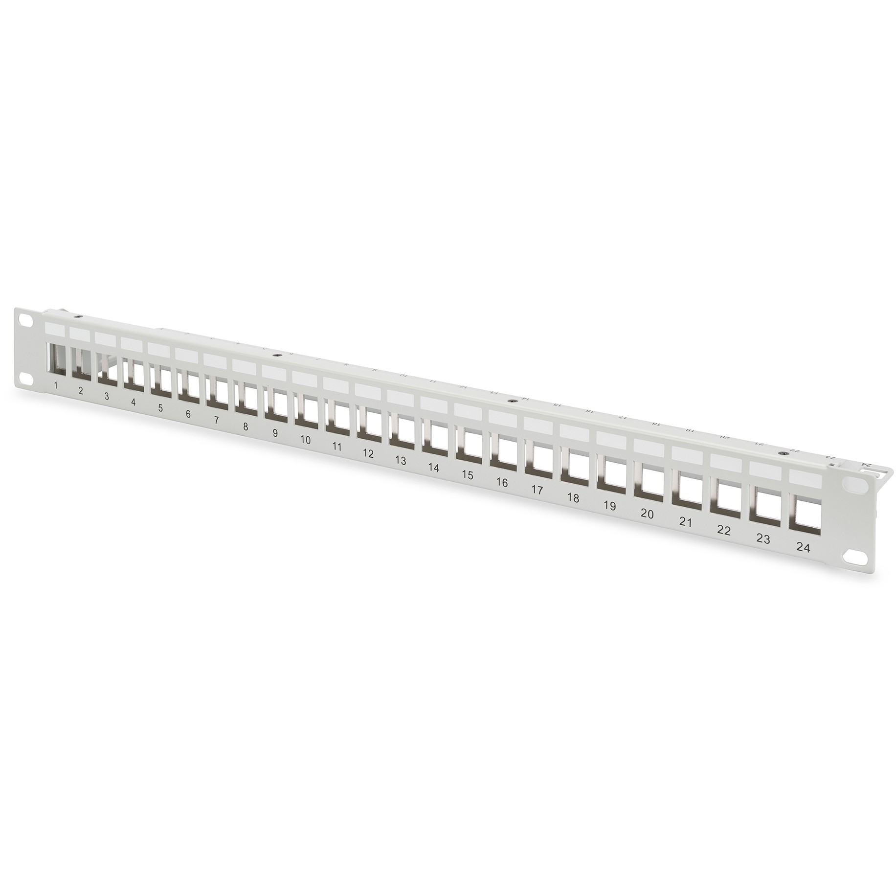 DIGITUS Patchpanel 1HE 24-Port Modular Patchpanel grau