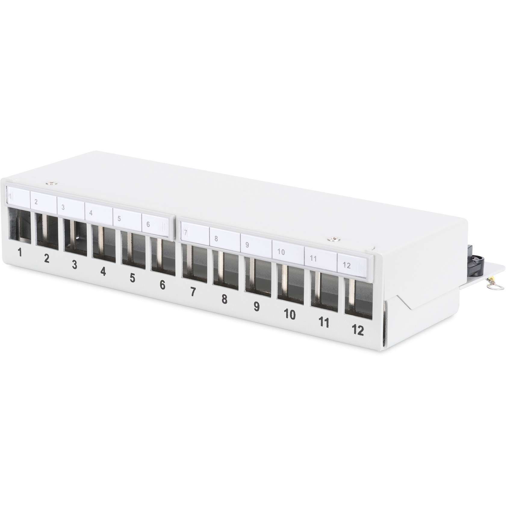 DIGITUS Patchpanel 1HE 12-Port Modular Desktop grau