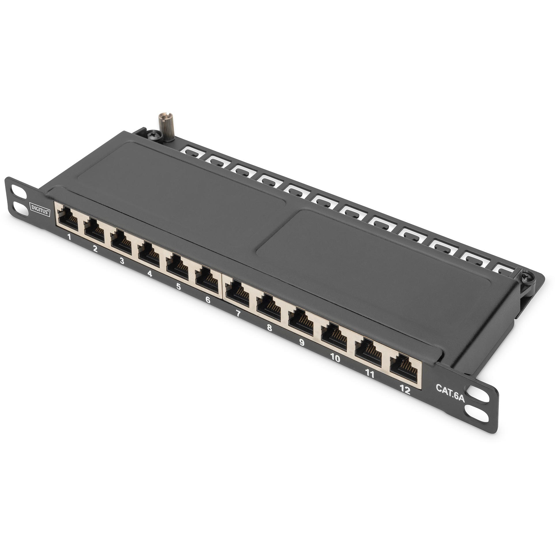 DIGITUS Cat.6A Slim Patchpanel,geschirmt,12-Port,0,5HE,10