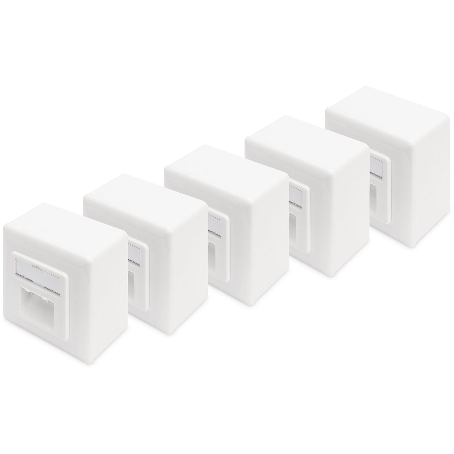 DIGITUS RJ45 Dose 2x RJ45 Cat6 geschirmt Aufputz 5er Set
