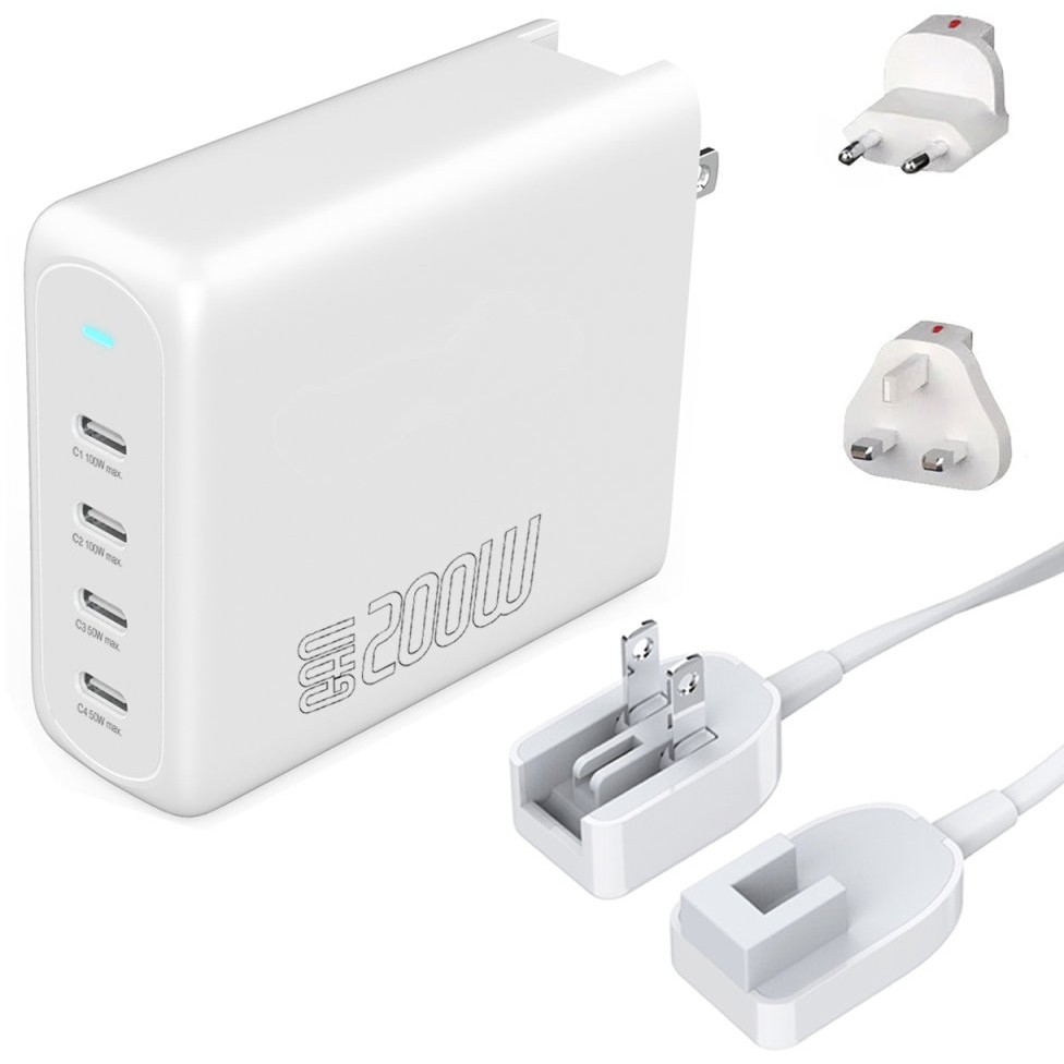4smarts Ladegert GaN Flex Pro 200W 4 USB-C, Travel