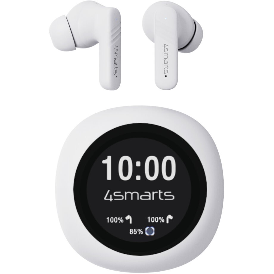 4smarts TWS Bluetooth Kopfhrer SkyBuds Screen Pro ANC,wei
