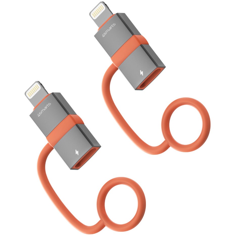 4smarts USB-C auf Adapter Lightning PD 27W 2er Set, grau