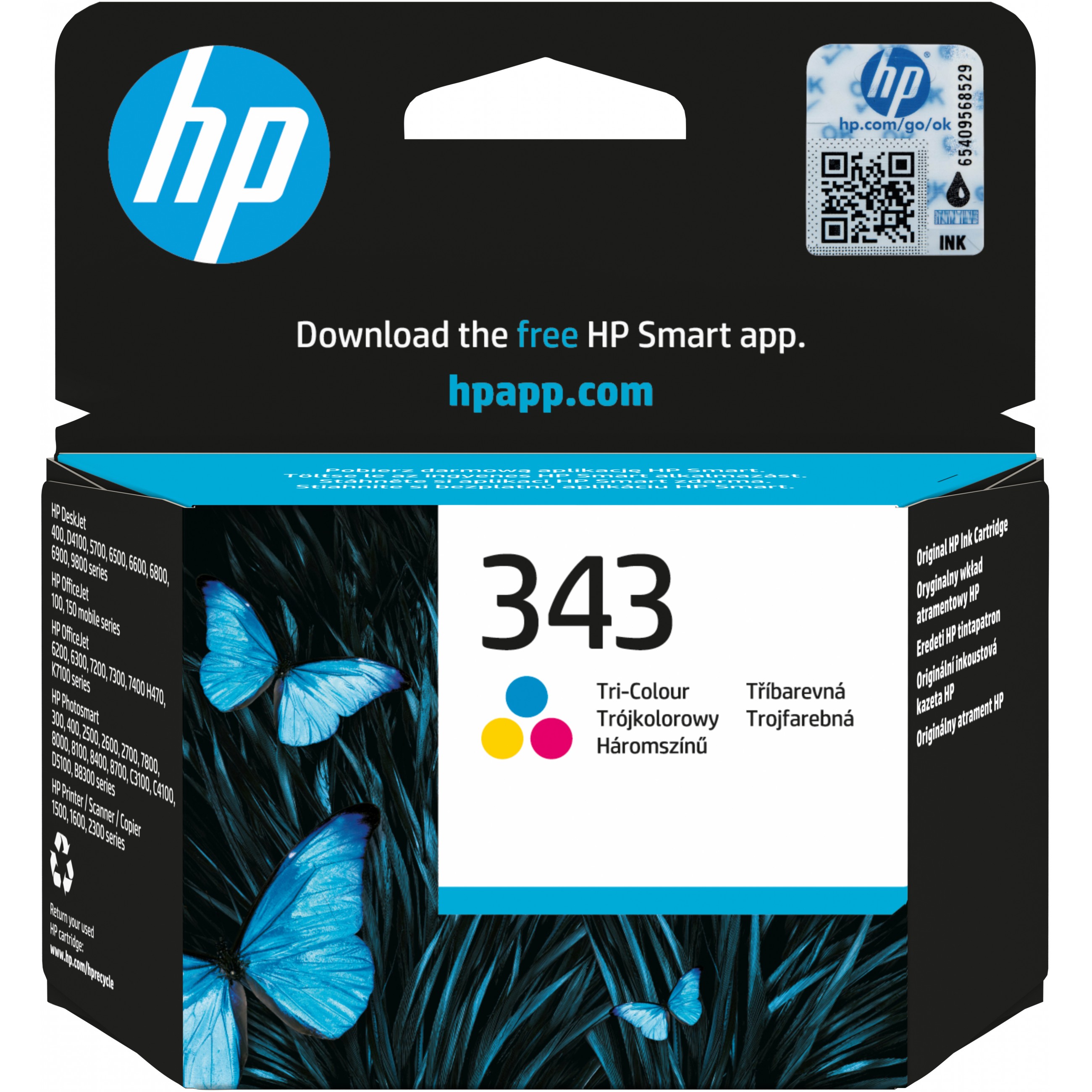 HP 343 original Ink cartridge C8766EE UUS tri-colour standard capacity 7ml 330 pages 1-pack