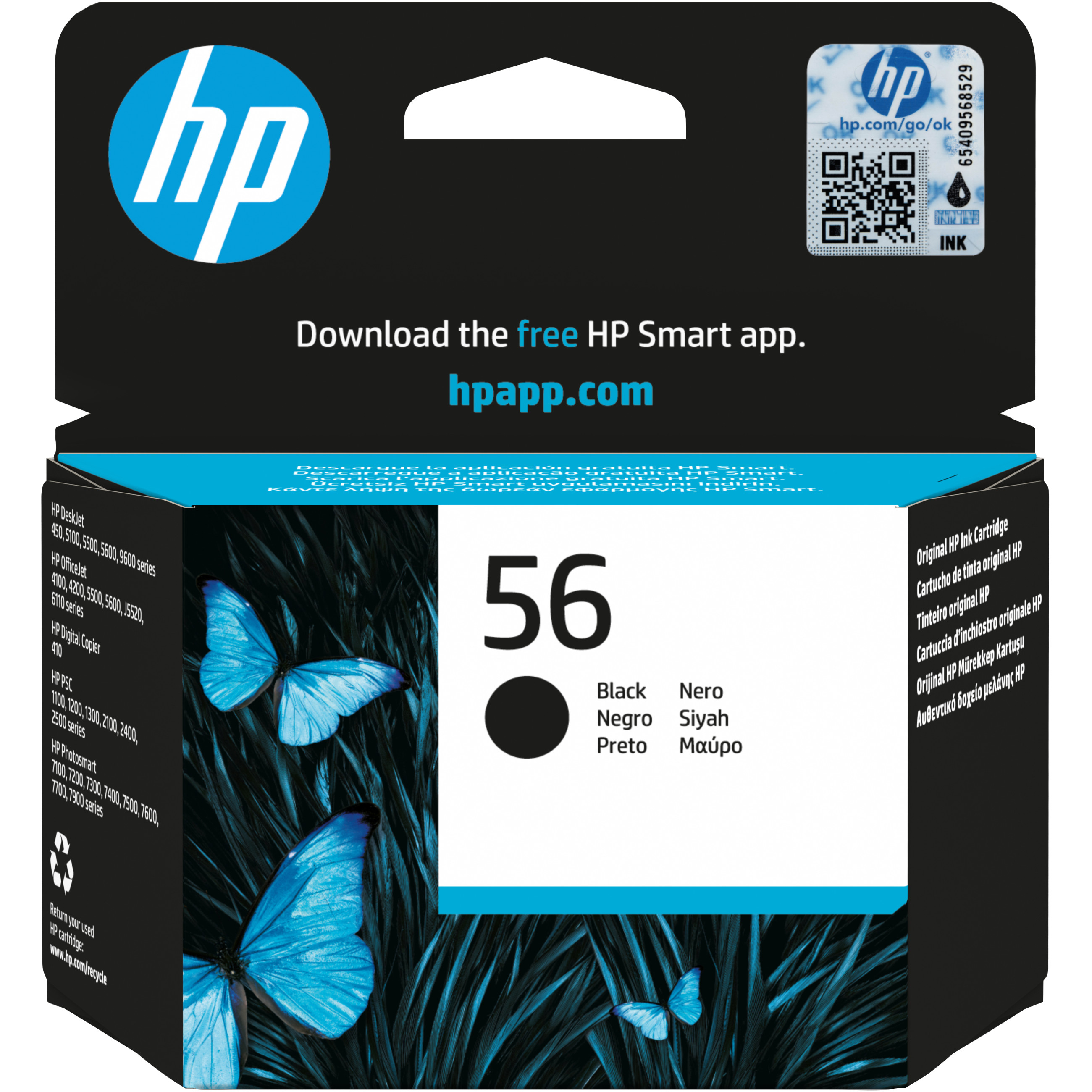 HP 56 original Ink cartridge C6656AE UUS black high capacity 19ml 520 pages 1-pack