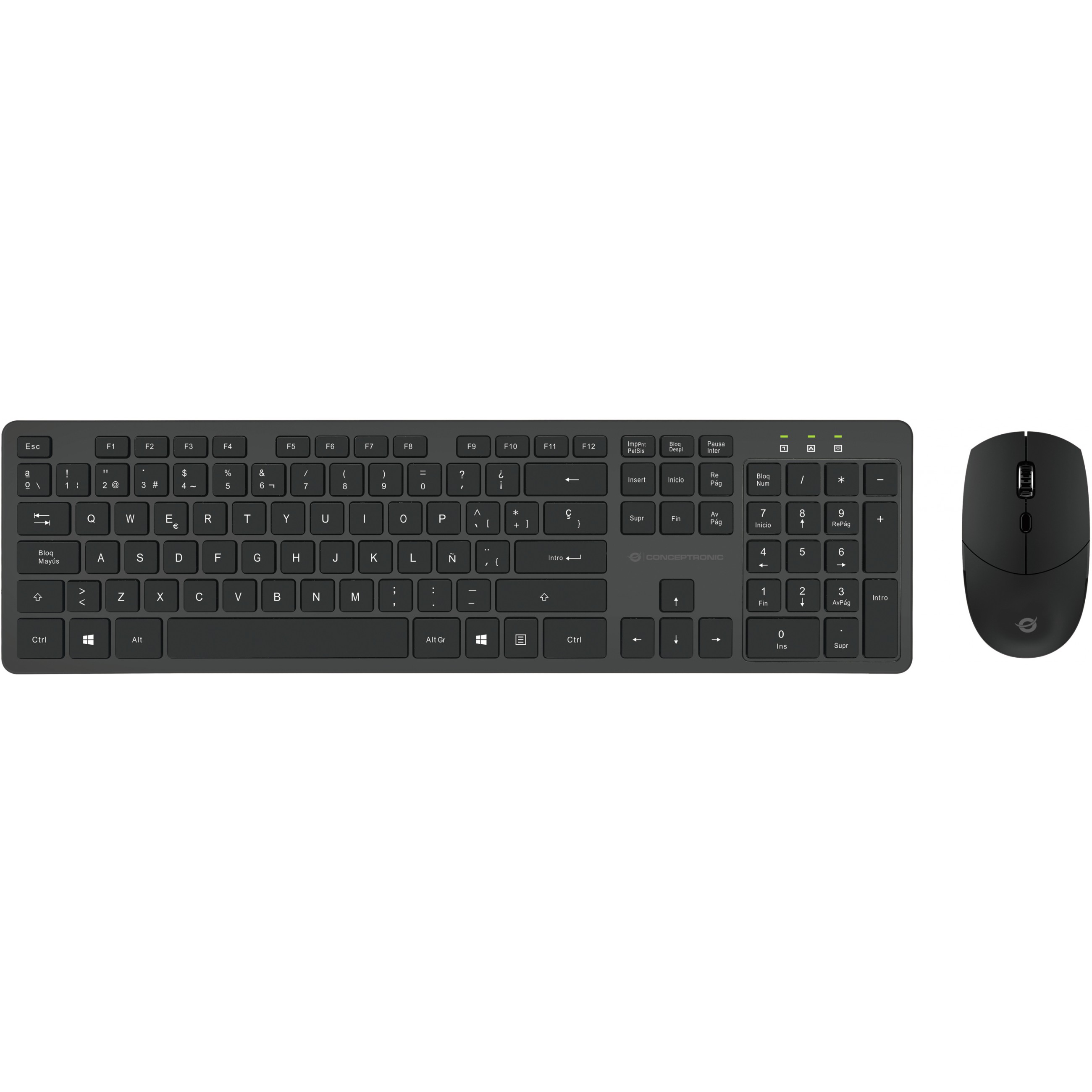 CONCEPTRONIC Wireless Keyboard+Mouse,Layout spanisch sw
