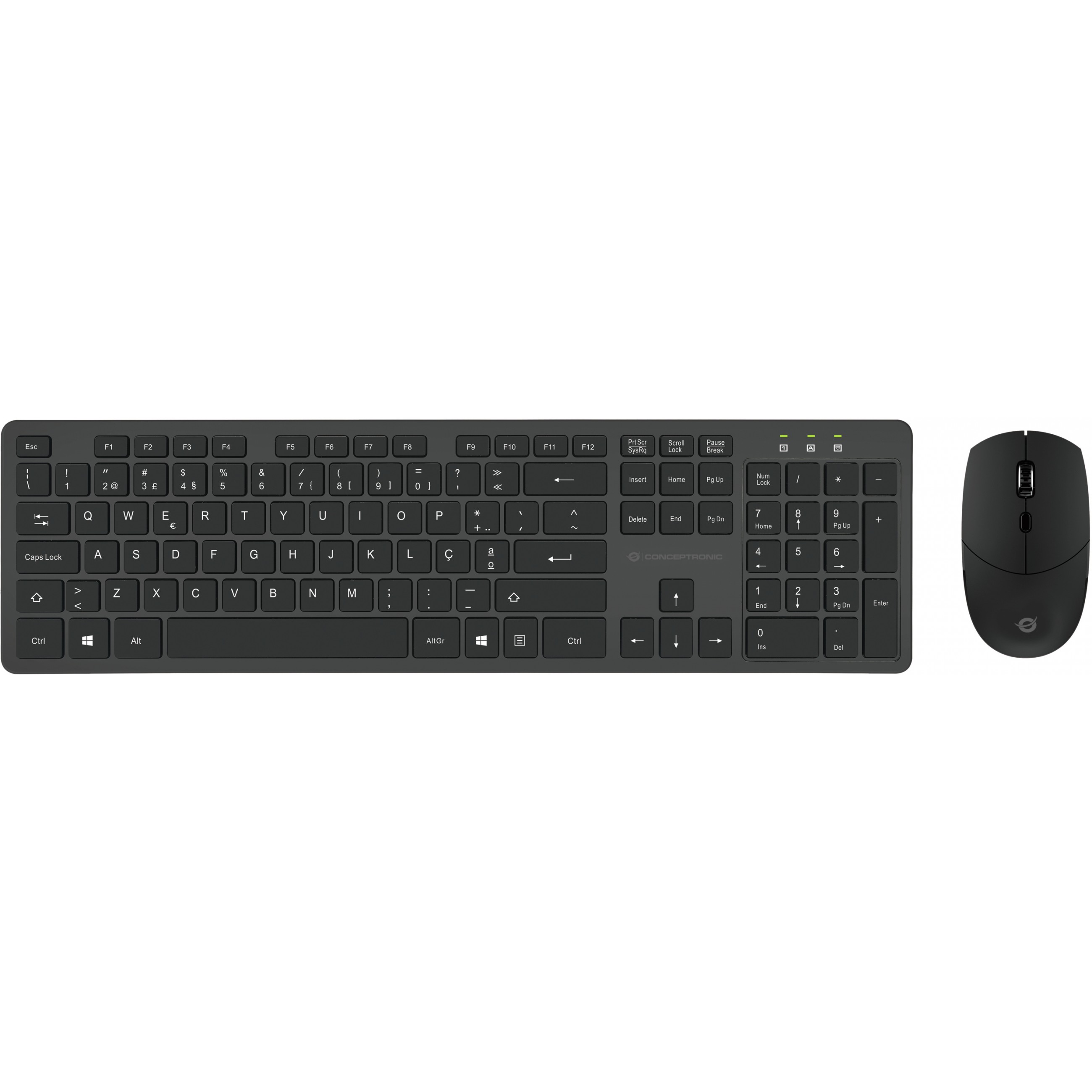 CONCEPTRONIC Wireless Keyboard+Mouse,Layout portugiesisch sw