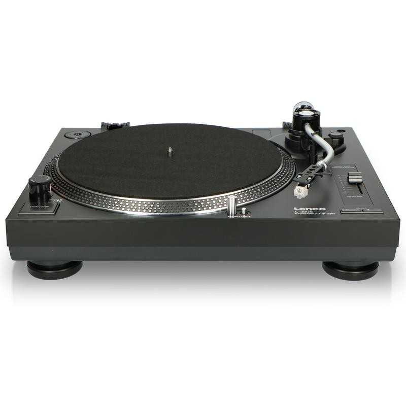 LENCO L-3808 Plattenspieler mit Direktantrieb & USB, schwarz