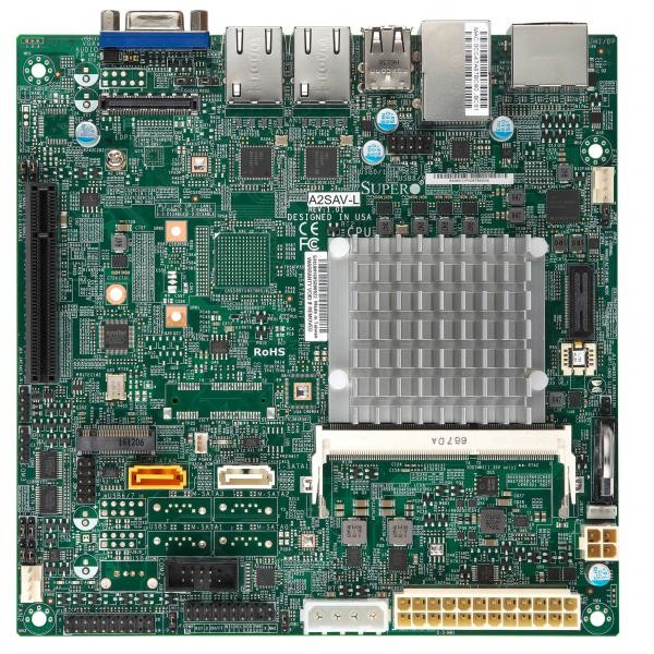 Supermicro Mainboard A2SAV-L mini-ITX Atom x5-E3940 (4C/4T) 1.6 GHz Bulk