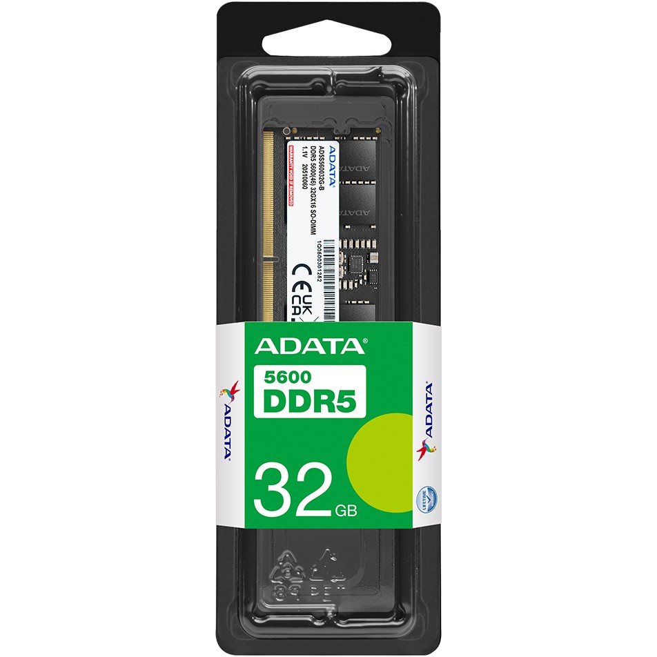 32 GB ADATA SO-DIMM 5600 (schwarz, AD5S560032G-S, Premier Tray)