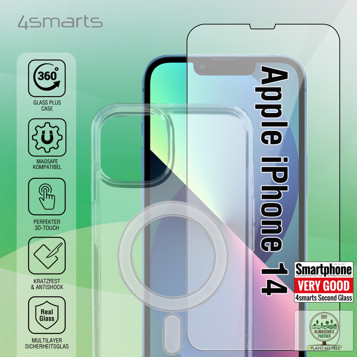 4smarts 360 Starter X-Pro Full Cover Glas,Montager.+UltiMag Hlle fr iPhone 14