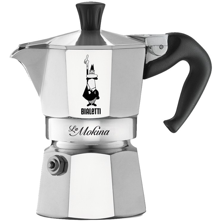 Bialetti Mokka-Kanne 0,4 l Moka Induktion Edelstahl - Aluminium